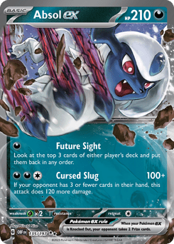 Absol ex sv3-135 Double Rare from Obsidian Flames Set
