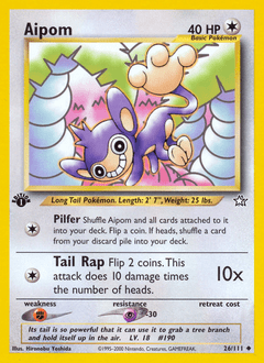 Aipom neo1-26 Uncommon from Neo Genesis Set