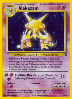 Alakazam base6-1 Rare Holo from Legendary Collection Set
