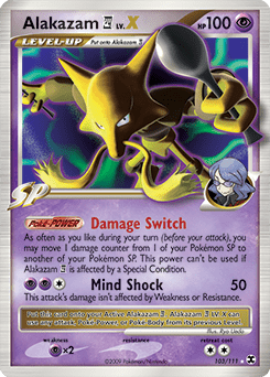 Alakazam E4 LV.X pl2-103 Rare Holo LV.X from Rising Rivals Set