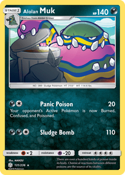 Alolan Muk sm12-131 Rare from Cosmic Eclipse Set