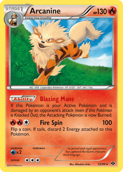 Arcanine bw4-12 Rare from Next Destinies Set