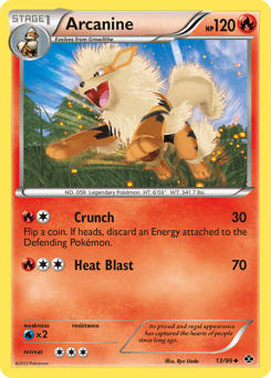 Arcanine bw4-13 Uncommon from Next Destinies Set