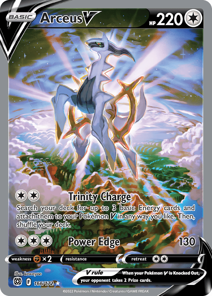 Arceus V swsh9-166 Rare Ultra from Brilliant Stars Set
