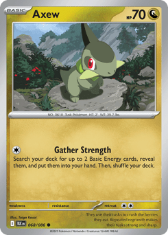 Axew zsv10pt5-68 Common from Black Bolt Set