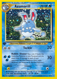 Azumarill neo1-2 Rare Holo from Neo Genesis Set
