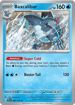 Baxcalibur sv2-60 Rare from Paldea Evolved Set