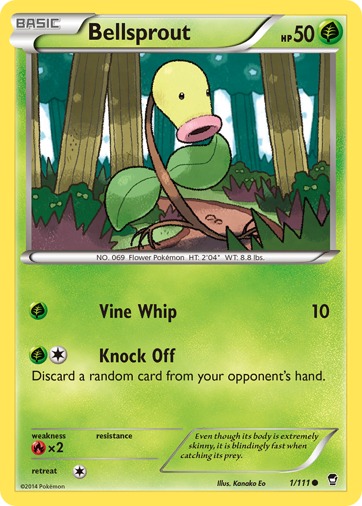 Bellsprout xy3-1 Common from Furious Fists Set