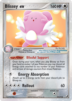 Blissey ex ex10-101 Rare Holo EX from Unseen Forces Set
