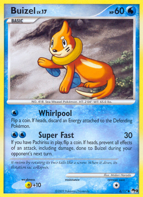 Buizel pop9-6 Uncommon from POP Series 9 Set