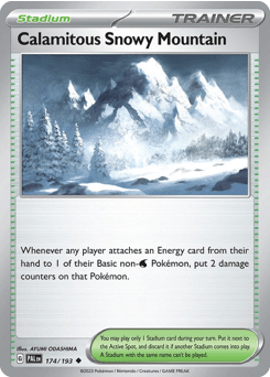Calamitous Snowy Mountain sv2-174 Uncommon from Paldea Evolved Set