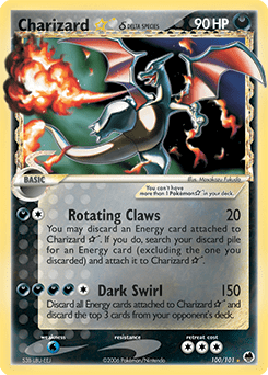 Charizard ★ δ ex15-100 Rare Holo Star from Dragon Frontiers Set