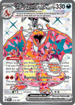 Charizard ex sv3-215 Ultra Rare from Obsidian Flames Set