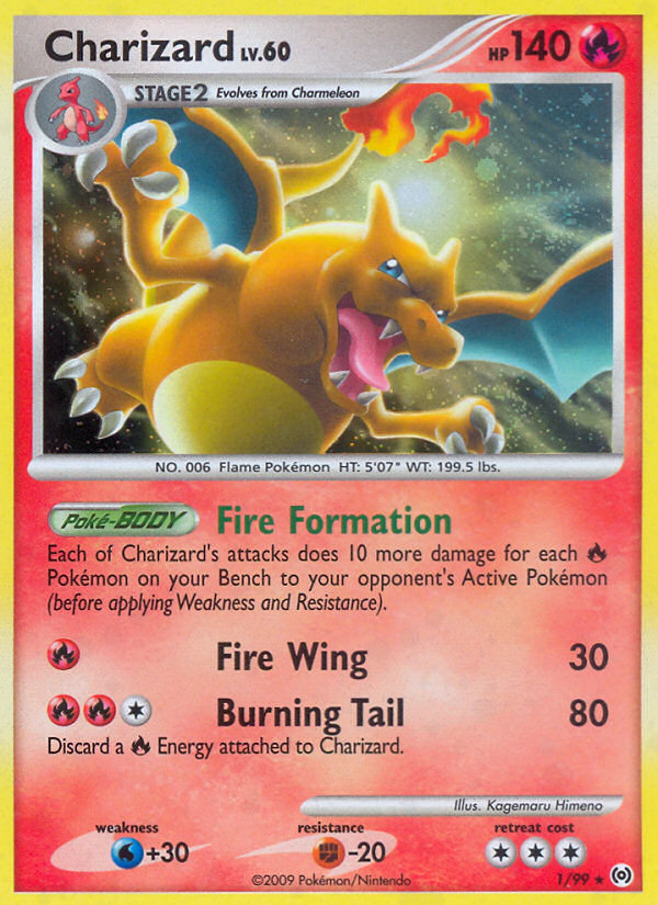Charizard pl4-1 Rare Holo from Arceus Set