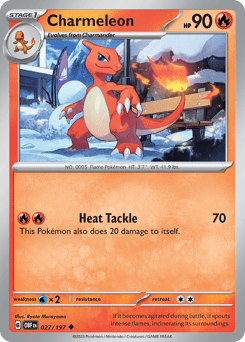 Charmeleon sv3-27 Uncommon from Obsidian Flames Set