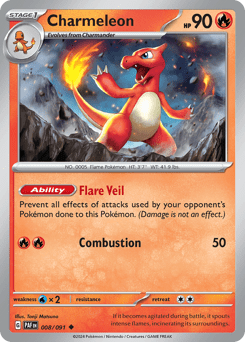 Charmeleon sv4pt5-8 Uncommon from Paldean Fates Set