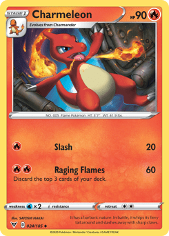 Charmeleon swsh4-24 Uncommon from Vivid Voltage Set