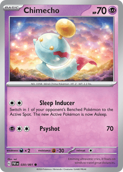 Chimecho sv4pt5-30 Common from Paldean Fates Set