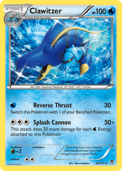 Clawitzer xy3-24 Rare Holo from Furious Fists Set