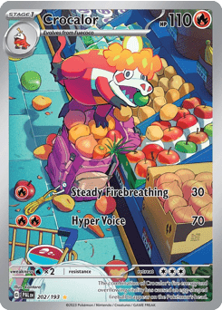 Crocalor sv2-202 Illustration Rare from Paldea Evolved Set