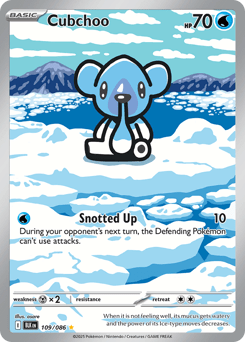 Cubchoo zsv10pt5-109 Illustration Rare from Black Bolt Set