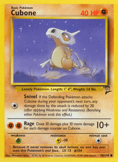 Cubone base4-70 Common from Base Set 2 Set