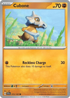 Cubone sv7-72 Common from Stellar Crown Set