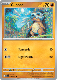 Cubone sv9-76 Common from Journey Together Set