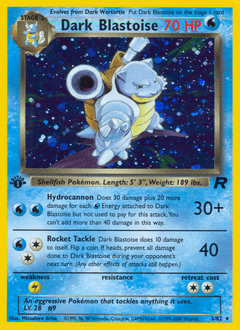 Dark Blastoise base5-3 Rare Holo from Team Rocket Set