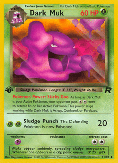 Dark Muk base5-41 Uncommon from Team Rocket Set