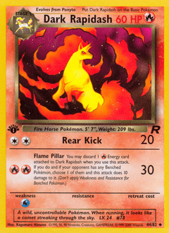 Dark Rapidash base5-44 Uncommon from Team Rocket Set