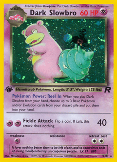 Dark Slowbro base5-12 Rare Holo from Team Rocket Set