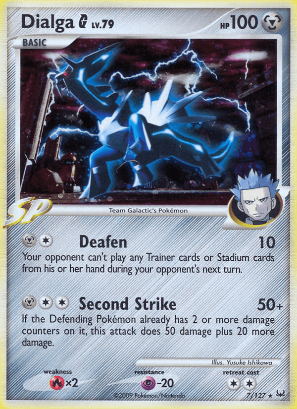 Dialga G pl1-7 Rare Holo from Platinum Set