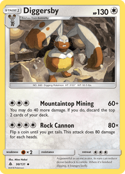Diggersby sm6-98 Uncommon from Forbidden Light Set