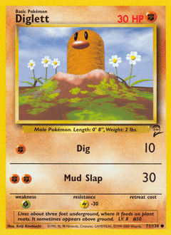 Diglett base4-71 Common from Base Set 2 Set