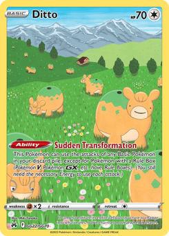 Ditto swsh12pt5gg-GG22 Trainer Gallery Rare Holo from Crown Zenith Galarian Gallery Set