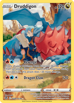 Druddigon swsh12tg-TG09 Trainer Gallery Rare Holo from Silver Tempest Trainer Gallery Set