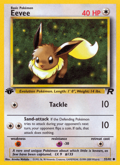 Eevee base5-55 Common from Team Rocket Set