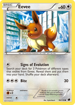 Eevee bw9-90 Common from Plasma Freeze Set