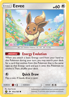 Eevee sm1-101a Common from Sun & Moon Set