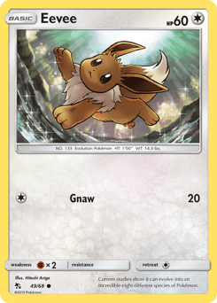 Eevee sm115-49 Common from Hidden Fates Set
