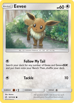Eevee sm12-167 Common from Cosmic Eclipse Set