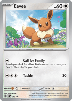 Eevee svp-43 Promo from Scarlet & Violet Black Star Promos Set