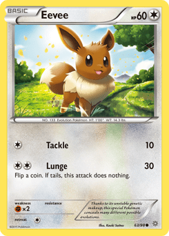 Eevee xy7-63 Common from Ancient Origins Set