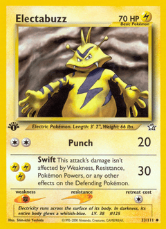 Electabuzz neo1-33 Uncommon from Neo Genesis Set