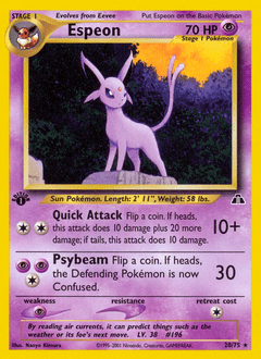 Espeon neo2-20 Rare from Neo Discovery Set