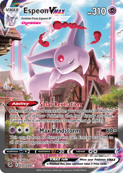 Espeon VMAX swsh8-270 Rare Rainbow from Fusion Strike Set