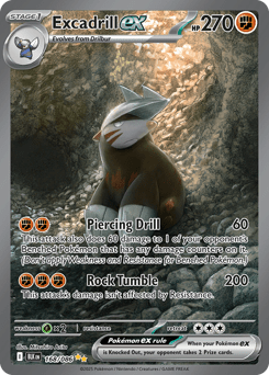 Excadrill ex zsv10pt5-168 Special Illustration Rare from Black Bolt Set