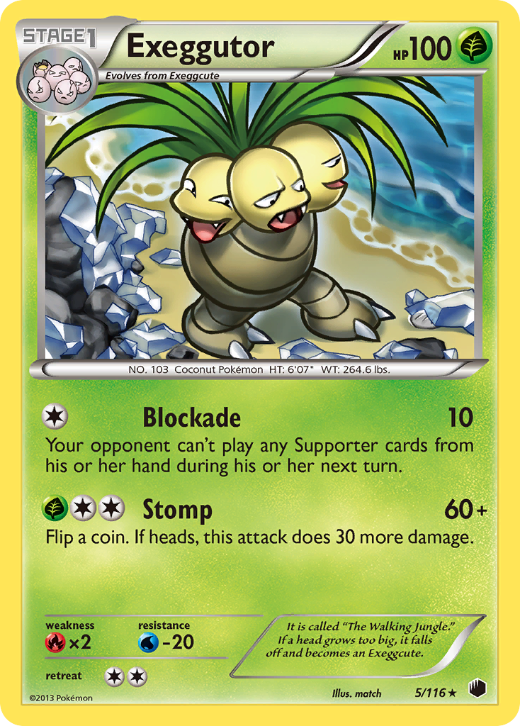 Exeggutor bw9-5 Rare from Plasma Freeze Set