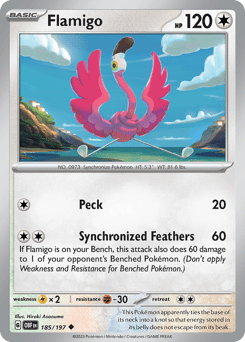 Flamigo sv3-185 Uncommon from Obsidian Flames Set